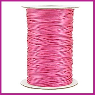 Macram&eacute; draad gevlochten 1mm magenta