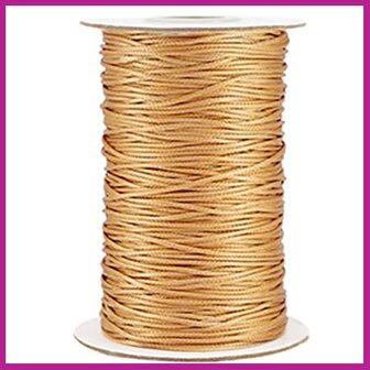 Macram&eacute; draad gevlochten 1mm goud