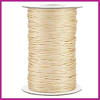 Macram&eacute; draad gevlochten 1mm cream beige