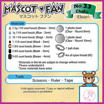 Miyuki Do It Yourself pakket beer nr 33