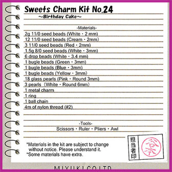 Miyuki Do It Yourself pakket verjaardagstaart nr 24