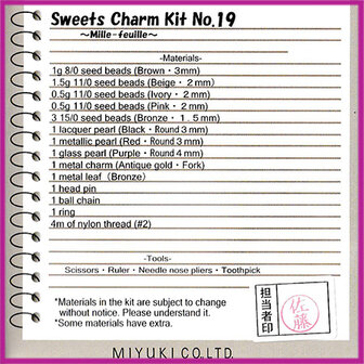 Miyuki Do It Yourself pakket millefeuille gebakje nr 19