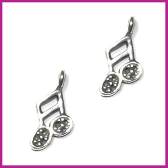 Sterling zilver 925 bedel muzieknoot 7x15mm 