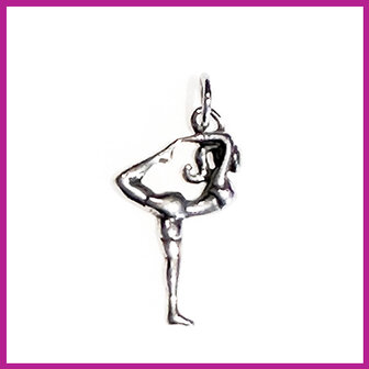 RVS stainless steel bedel yoga Danser houding zilver