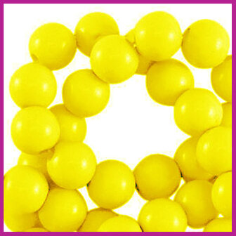 Acryl kraal shiny rond 14mm yellow