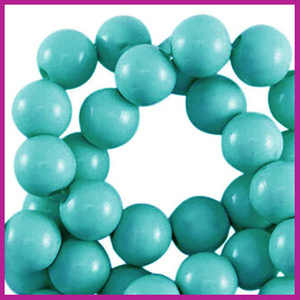 Acryl kraal shiny rond 14mm aqua green