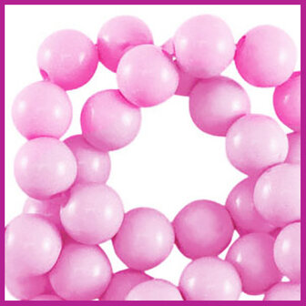 Acryl kraal shiny rond 14mm light pink