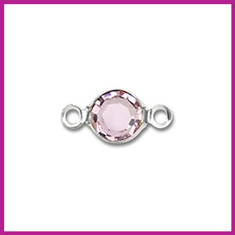 RVS stainless steel tussenstuk rond zilver - lila