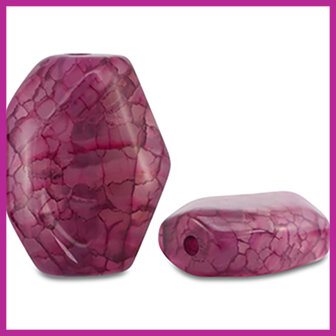 Agaat kraal irregular magenta paars