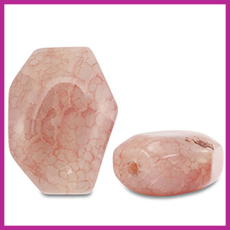 Agaat kraal irregular peachy orange