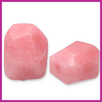 Natuursteen kraal brok agaat pink