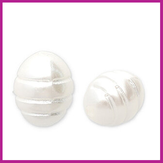 Acryl kraal imitatie zoetwaterparel rice wit