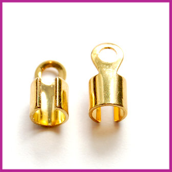 DQ veterklem rond 5x10mm GPL goudkleur