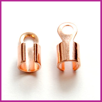 DQ veterklem rond 5x10mm Rosegold