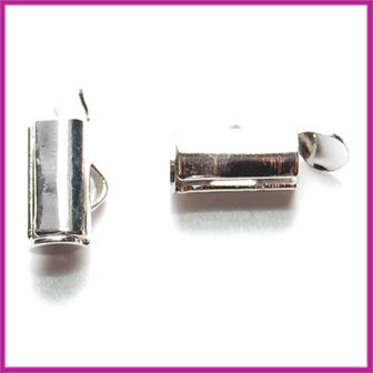 Metaal schuif eindkap 8x6mm (&Oslash;3mm) Antiek zilver