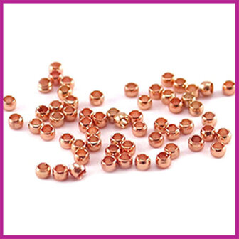 Knijpkralen &Oslash;2mm ROSEGOLD