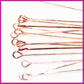 Kettelstift 50mm ROSEGOLD OP=OP