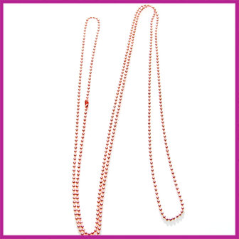 Ballchain halsketting RVS met sluiting 2,5mm Rosegold