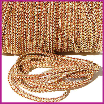Fashion wire plat 5mm bruin - goud