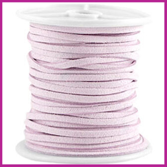 Imitatie suede veter 3mm Lila Purple per meter