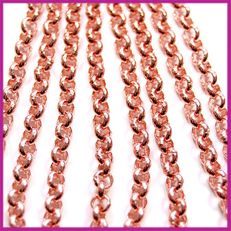 DQ jasseron ring &oslash;3mm Rosegold per 20cm