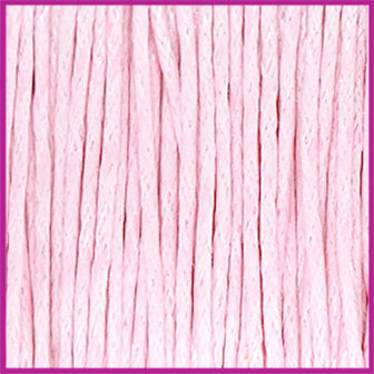 Waxkoord (katoen) &oslash;1mm Light pink per meter