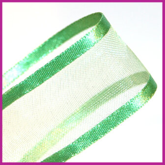 Organza lint 26 mm groen per meter