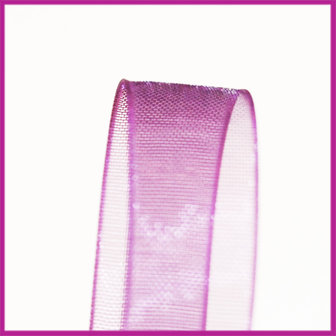 Organza lint 10 mm paars per meter