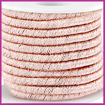 Trendy koord metallic 5mm light rose gold per 20cm