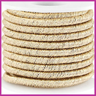 Trendy koord metallic 5mm gold per 20cm