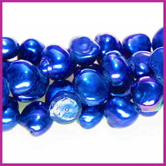 Zoetwaterparel barok ca. 6 - 7 mm diep navy blauw