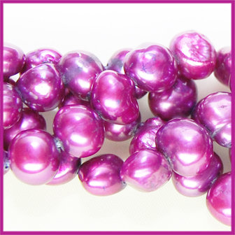 Zoetwaterparel barok ca. 6 - 7 mm diep fuchsia paars