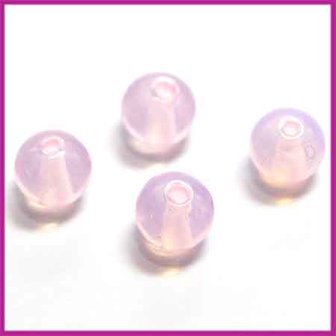 Opaal rose rond 6 mm