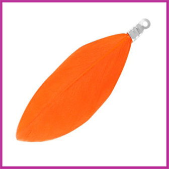 Veertje met klemmetje small ca. 4,5cm Summer orange