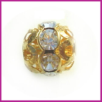 Strassbal goud crystal &oslash;9 mm