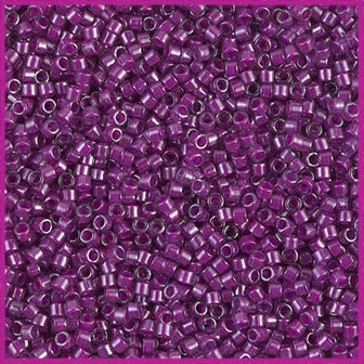 Miyuki Delica 11/0 Fuchsia Lined Luster Crystal