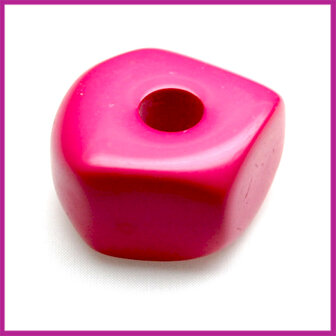 Kunststofkraal 6-kant middelgroot zuurstok roze