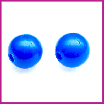 Kunststofkraal rond &oslash;10mm helder blauw