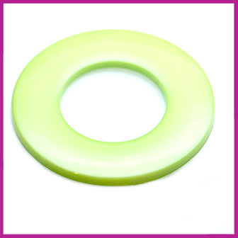 Kunststof ring plat lime groen