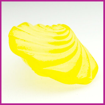 Kunststofkraal geel platte twist