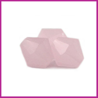 Glaskraal facet bicone 4mm Roze Opaal