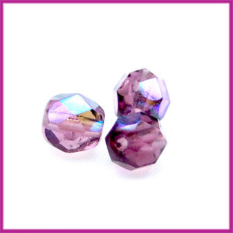 Glaskraal Tsjechisch facet 6mm Vitral amethyst