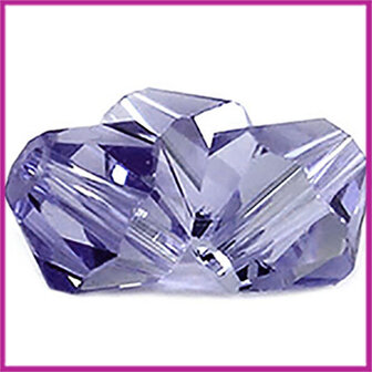 Glaskraal facet bicone 10mm Tanzanite paars