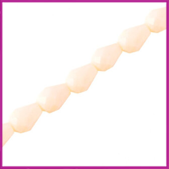 Top facet druppel 3x6mm Light vintage orange opal