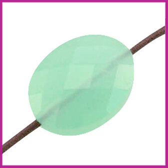 Fashion ovaal facet 16x12mm Opal turmaline green