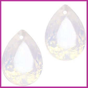 Facet druppel hanger10x14mm Crystal opal