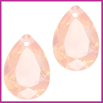 Facet druppel hanger10x14mm Light peach opal