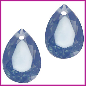 Facet druppel hanger10x14mm Montana blue opal