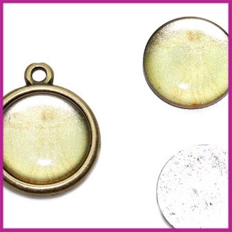 Cabochon kunststof Da Vinci rond 20 mm