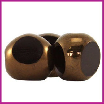 DQ Glaskraal facet special cut 6mm zwart bronze